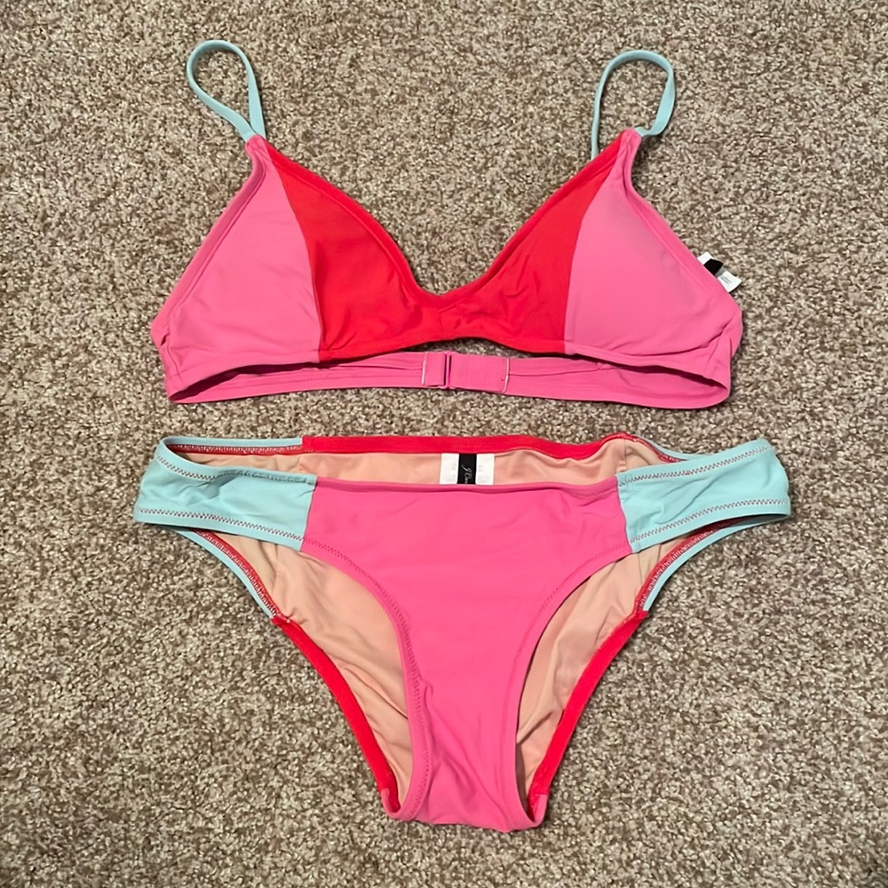 Jcrew colorblock bikini